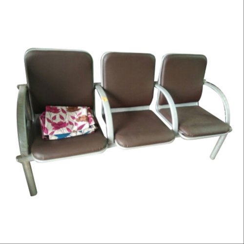 Stainless Steel SS Waiting Chair, Color : Gray, Black