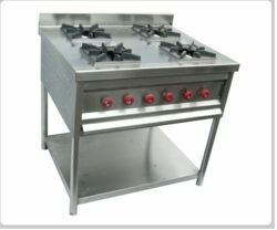 Stainless Steel Gas Stove, Color : Silver