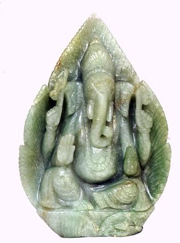 Stone Ganesh God Statue, Color : white
