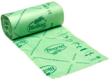 Printed Plastic Green Garbage Bag Rolls