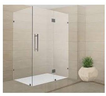 Plain shower cubicle glass, Shape : Flat
