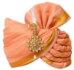 Silk Peach Safa, Size : 22-23 inch