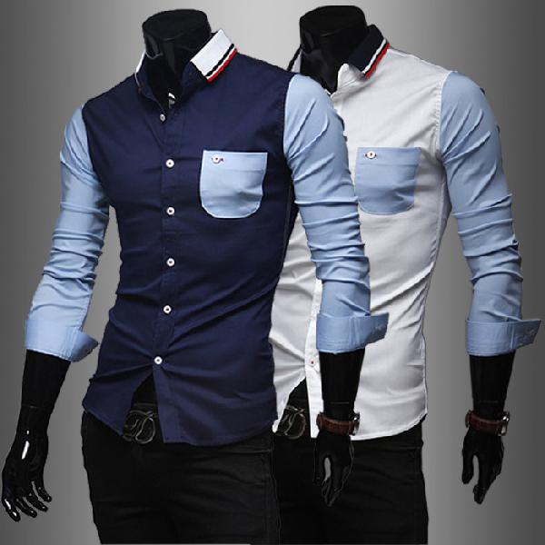Long Sleeve Cotton Collar Neck Mens Designer Shirt, Occasion
