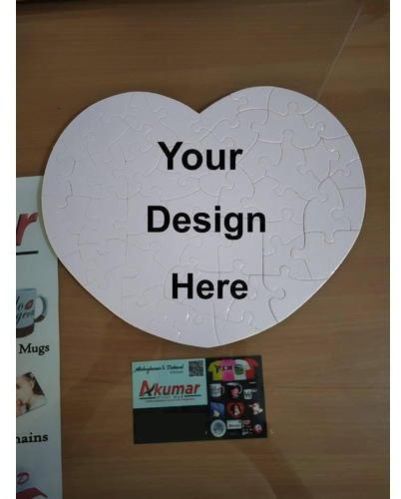 Cardboard Customized Puzzle, Shape : Heart