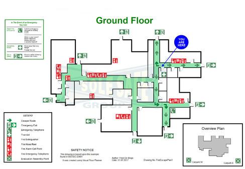 Stainless Steel Rectangular Escape Route Plan