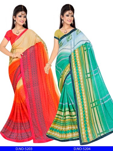Printed designer sarees, Occasion : Formal Wear