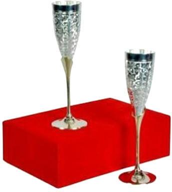 Silver Plated Champagne Glass Set, for Home