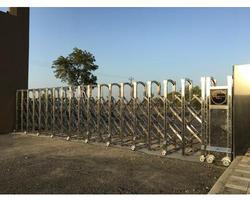 Manual Stainless Steel SS Collapsible Gates, Color : Silver