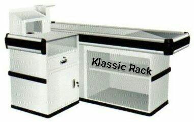Powder Coating Stainless. Glass Cash Counter, Color : White, Black