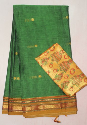 Mercerised Cotton Sarees with Double Blouse, Occasion : Formal Wear