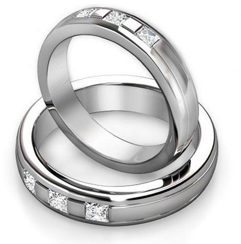 Crystal Platinum Plated Rings