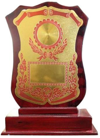 JBH Creations Polished Gold Plated Wooden Memento, Size : 8 Inch