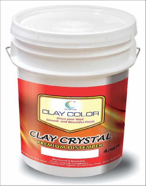 Clay Crystal Premium Distemper, for Interior Use, Painting Use, Packaging Type : Can