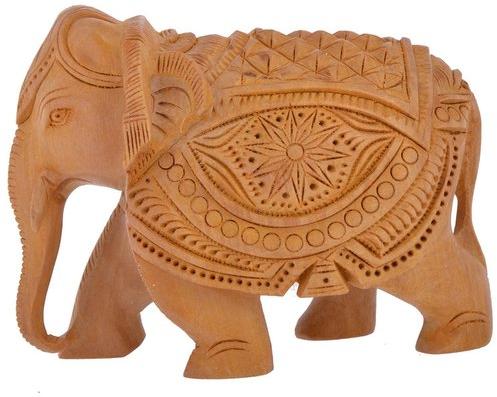 Polished Wooden Elephant, for Home Decor, Packaging Type : Box