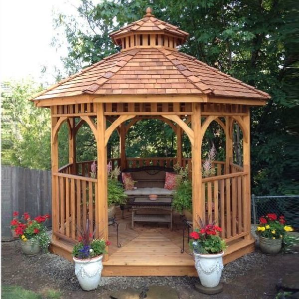 Polished Wooden Gazebo, for Garden, Feature : Durable, High Strength, Premium Quality