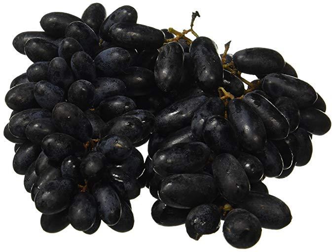 fresh black grapes