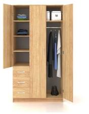 Polished Plain Wooden Five Door Wardrobe, Size : Standard