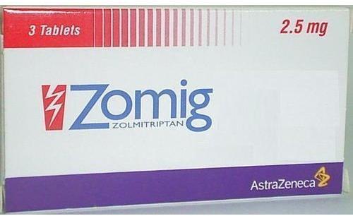 Zomig 2.5 mg Tablet, Packaging Type : Strips