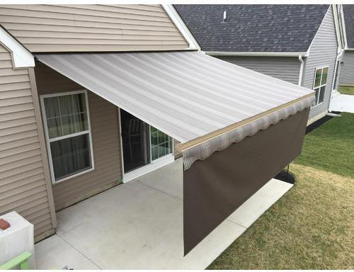 Plain Retractable Awning, Color : Black