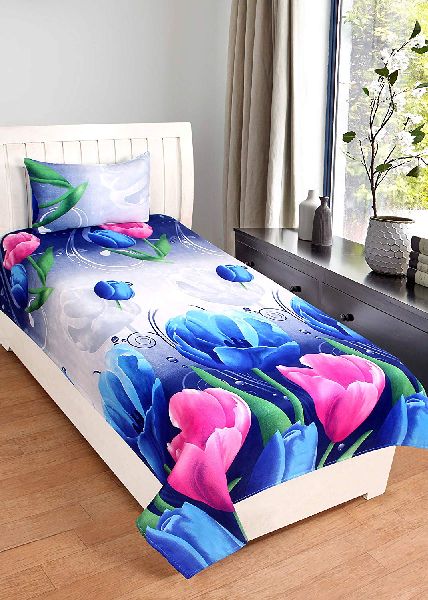 Digital Printed Cotton 3D Print Bed Sheet, Feature : Anti-Wrinkle, Easily Washable