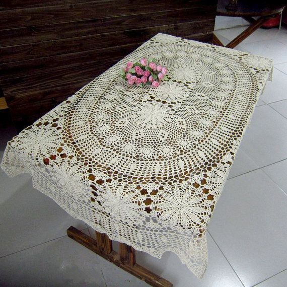 Cotton Crochet Table Cover, Feature : Anti Shrink, Soft