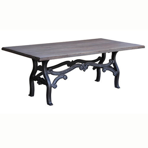 Wood and Iron Center Table