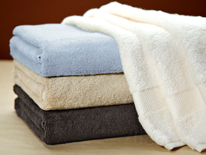 Plain Cotton bath towels, Shape : Rectangle