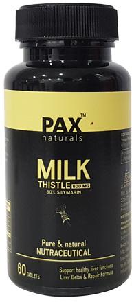 PAX NATURALS MILK THISTLE TABLETS, Form : Solid