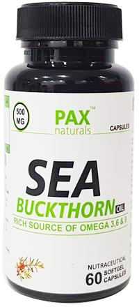 PAX NATURALS SEA BUCKTHORN OIL CAPSULES, Grade : Food Grade