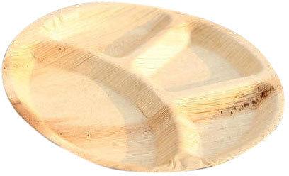 Rectangular Areca Leaf 4 Partition Plate, for Serving Food, Feature : Biodegradable, Light Weight