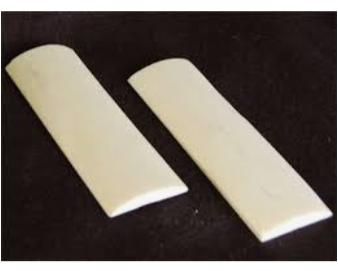 Buffalo Bone Scales, Shape : Rectangle Half Round