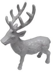 White Aluminium Metal Deer