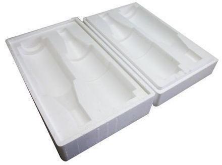 White Moulded Thermocol Packaging, Pattern : Plain