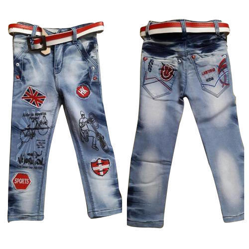 Printed Denim Kids Stylish Jeans, Feature : Color Fade Proof
