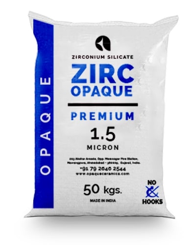Zircopaque Premium 1.5 Micron Zirconium Silicate, Packaging Size : 50kg