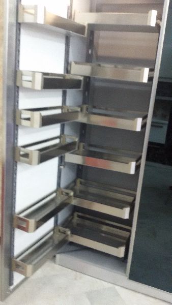 Rectangular Stainless Sheet Shelf Pantry Unit, for Home Use, Size : 600mm