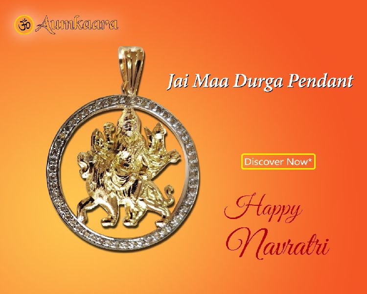 maa durga diamond pendant