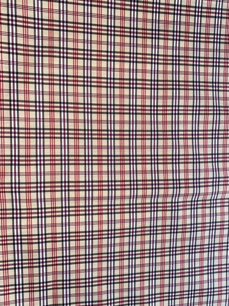 Brown Check School Uniform Fabric
