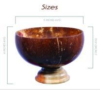 Round Coconut Shell Bowl, for Making Hadicrafts, Pattern : Plain