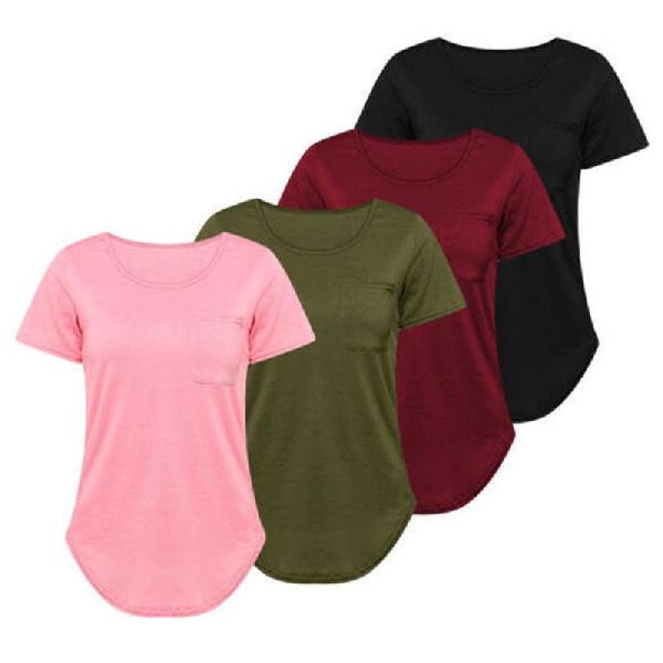 Round Ladies Plain T-Shirts, Size : M, XL