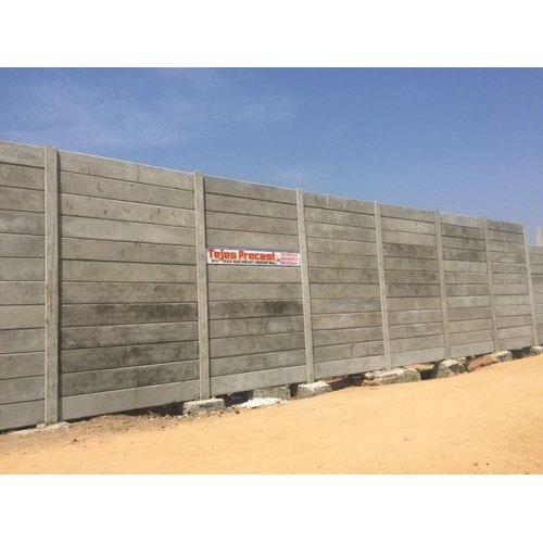 Polished Concrete Boundary Compound Wall, for Construction, Pattern : Plain
