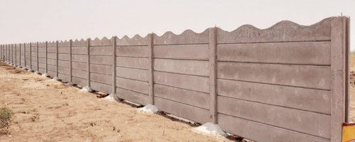 Polished Cement Building Compound Wall, for Construction, Pattern : Plain