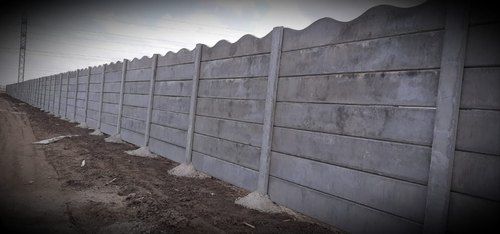 Polished Concrete Folding Compound Wall, for Construction, Pattern : Plain