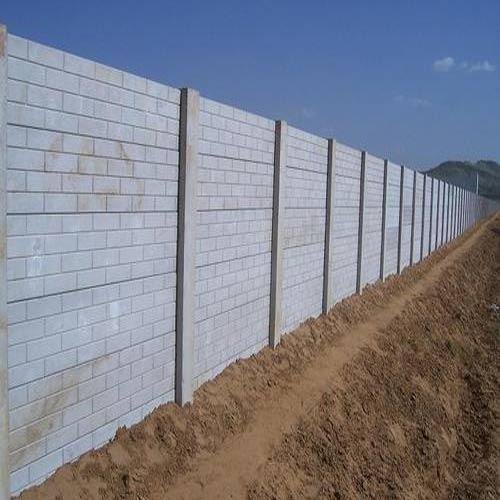 Polished Cement Modular Compound Wall, for Construction, Pattern : Checked