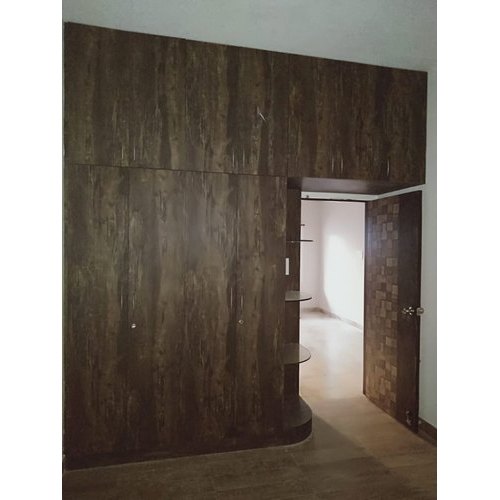 Polished Plain modular plywood wardrobe, Size : Standard