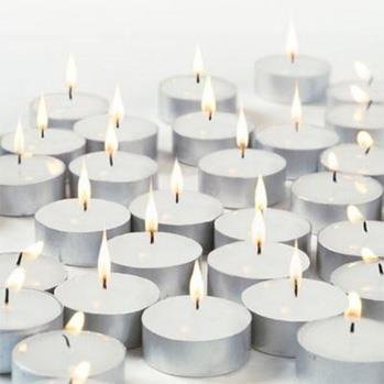 Round Paraffin Wax Smokeless Candles, for Lighting, Decoration, Technics : Handmade
