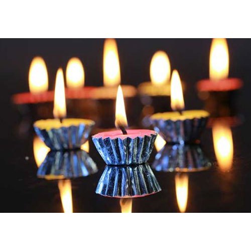 Flower Glossy Paraffin Wax Candles, for Lighting, Decoration, Technics : Handmade