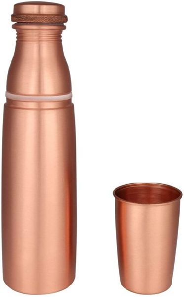 Copper Bottle with Glass, Feature : Hard