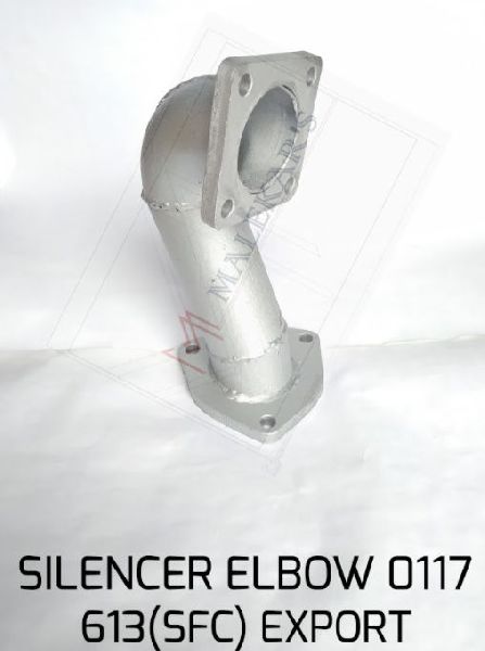 0117 613(SFC) Export Silencer Elbow, for Automotive, Color : Silver