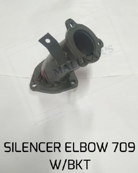 Metal 709 W/BKT Silencer Elbow, for Automotive, Color : Black